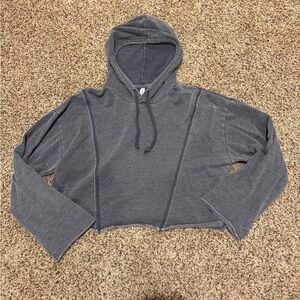 RVCA Gray Women's Cropped Hoodie Sweater